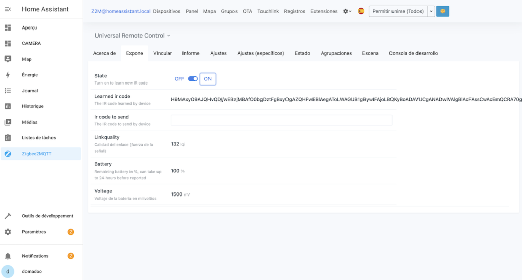 MOES UFO-R11 : Mando inteligente IR Zigbee (Tuya y Zigbee2mqtt)