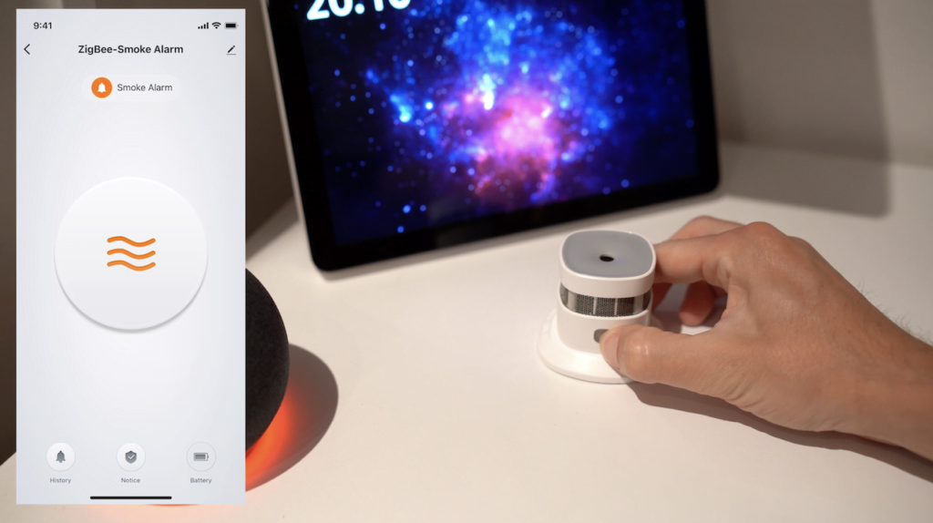 Heiman HS1SA-E : Assistente Doméstico e Detetor de Fumo Zigbee compatível com Tuya