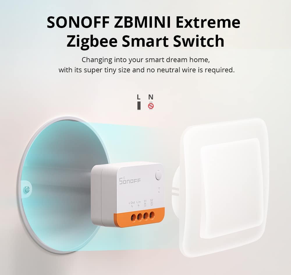 SONOFF Zigbee Mini L2 Extreme Tech Interruttore Intelligente Sonoff ZBMINI Extreme Comando Luci | Leroy Merlin - Foto 2