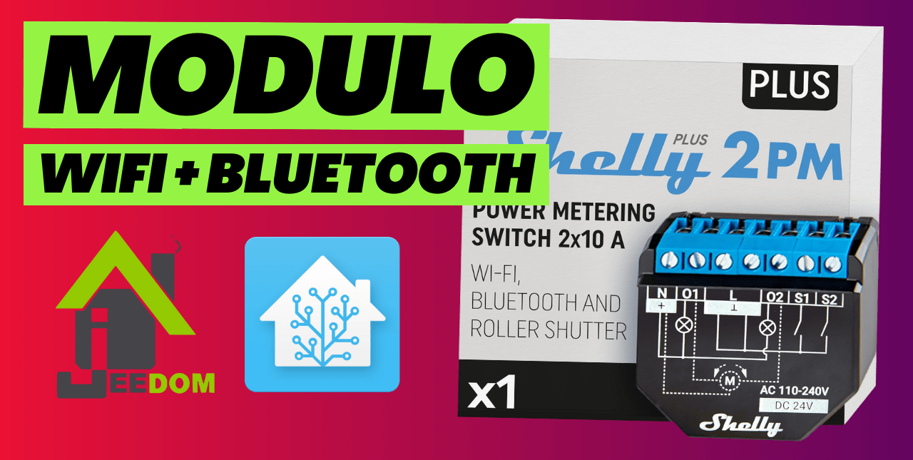 Controla tus persianas o luces con el módulo WIFI Shelly Plus 2PM.