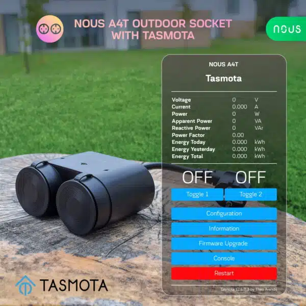 Nous - Enchufe inteligente exterior Tasmota + Medición de consumo A4T - Imagen 7