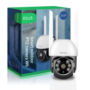 Nous - Cámara inteligente exterior WIFI Tuya PTZ IP (3MP) Nous W6