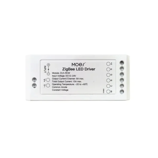 Moes - Controlador de LED Zigbee RGB + CCT ZLD-RCW-AC-MS