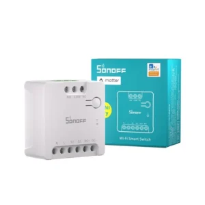 Sonoff MINI-D es un módulo Matter Wi-Fi de contacto seco ideal para automatizar y controlar remotamente diversos dispositivos eléctricos con cualquier ecosistema compatible Matter.