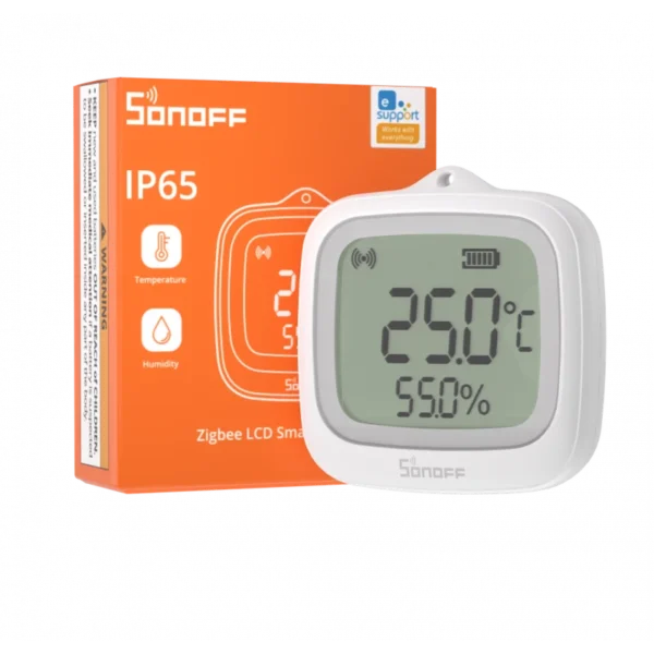 Sonoff - Sensor de temperatura y humedad Zigbee con pantalla IP65 SNZB-02WD