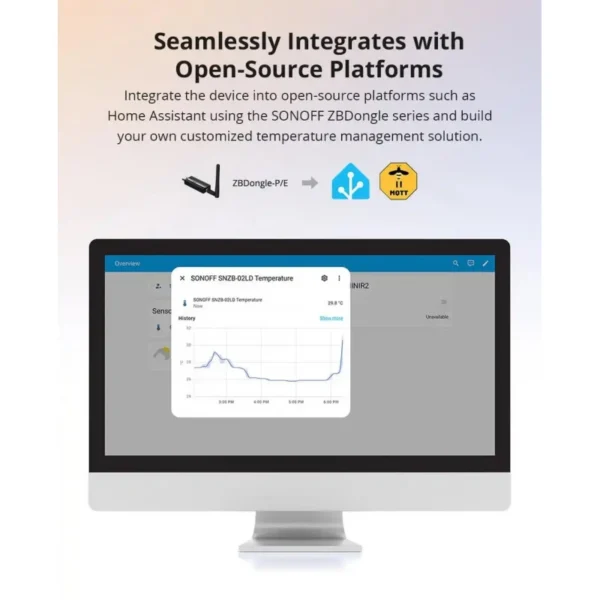 Sonoff - Sensor de temperatura Zigbee con pantalla y cable remoto IP65 SNZB-02LD - Imagen 14