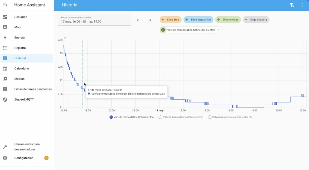 Schneider Electric CCTFR6100: Termostatický ventil kompatibilný so Zigbee Zigbee2Mqtt