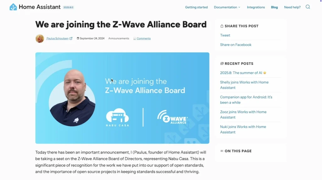 Home Assistant Connect ZWA-2: domáca automatizácia Z-Wave na vyššej úrovni