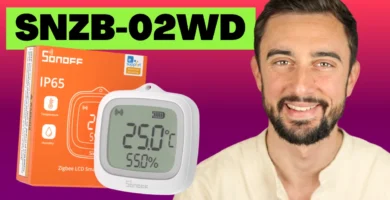Mide la temperatura y humedad en casa o jardín con SNZB-02WD.
